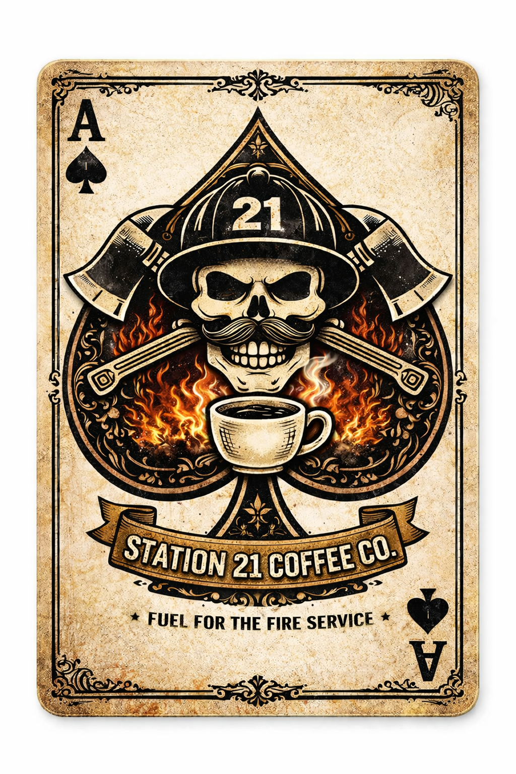 Sticker 2.5” - Fuel For The Brave - Ace Of Spades